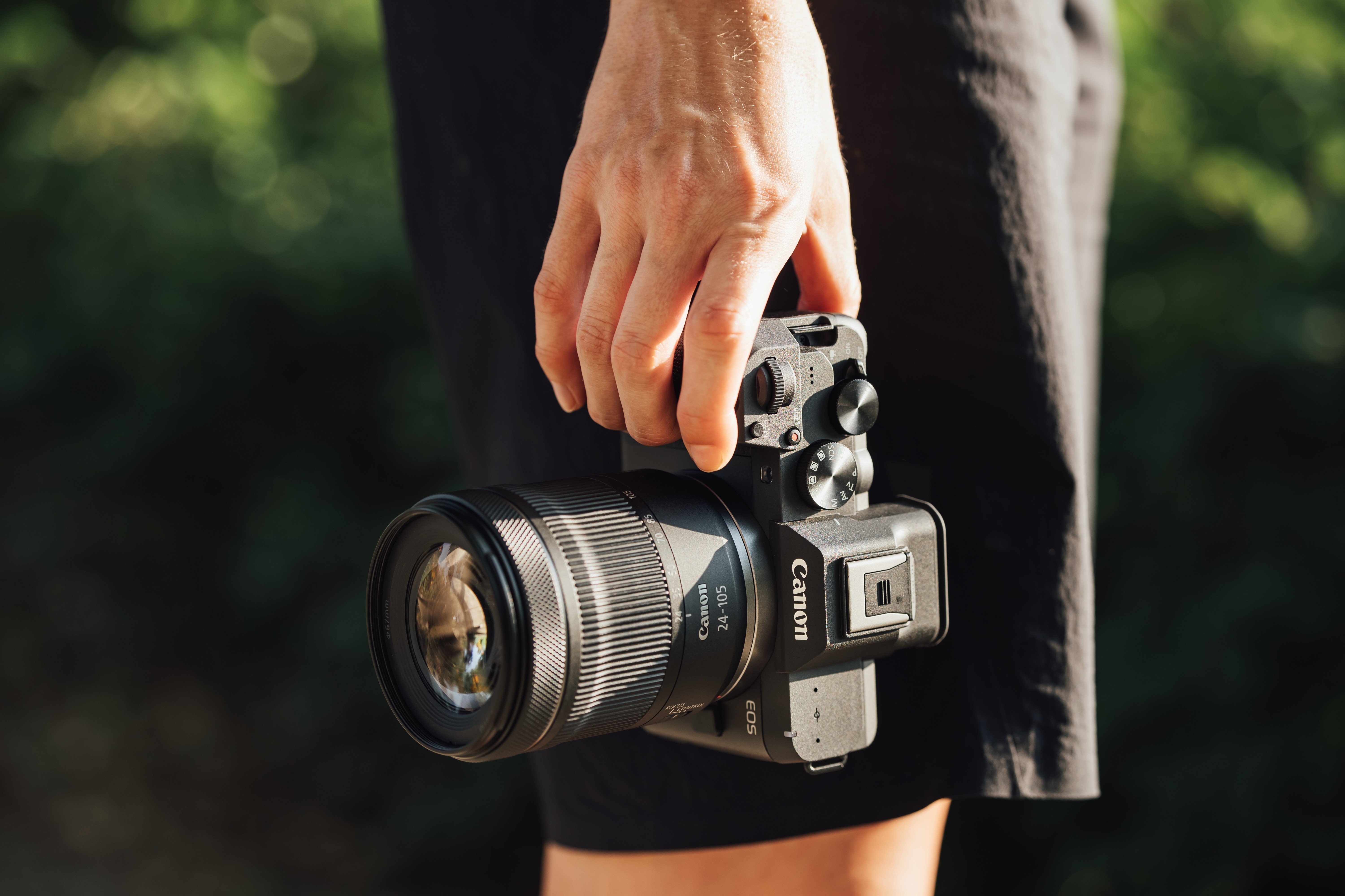 Someone holding the R8 Mark II